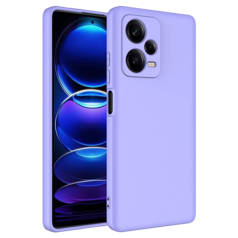 Xiaomi Redmi Note 12 Pro Plus 5G Kılıf Kadife İç Yüzey Yumuşak Dokulu Kamera Korumalı Kapak (MARA) Lila