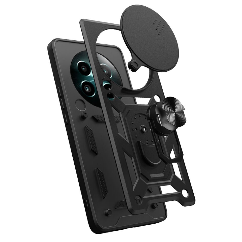 Realme 12 Plus Kılıf Magnetik Standlı Kamera Korumalı HEPTEKİLETİŞİM Sürgülü Vega Kapak
