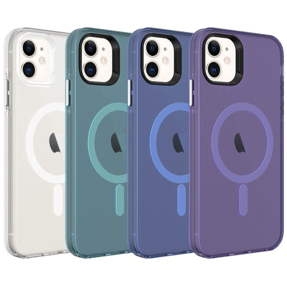 Apple iPhone 11 Kılıf HEPTEKİLETİŞİM Magsafe Şarj Özellikli Buzlu Transparan C-Pro Sert Kapak