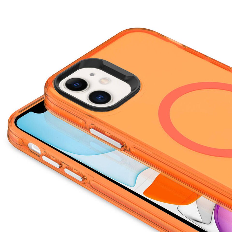 Apple iPhone 11 Kılıf HEPTEKİLETİŞİM Magsafe Şarj Özellikli Buzlu Transparan C-Pro Sert Kapak