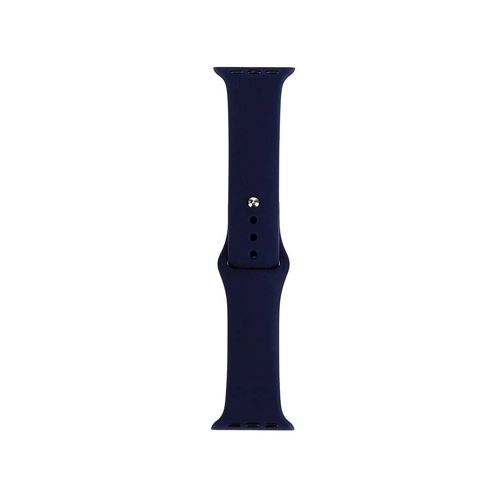 Apple Watch 2/3/4/5/6/7/8/9/se/nike 38mm 40mm 41mm Silikon Kordon Tasarım (band klasik) Midnight Blue