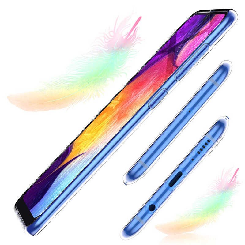 Samsung Galaxy A50 Kılıf HEPTEKİLETİŞİM Ultra İnce Silikon Kapak 0.2 mm