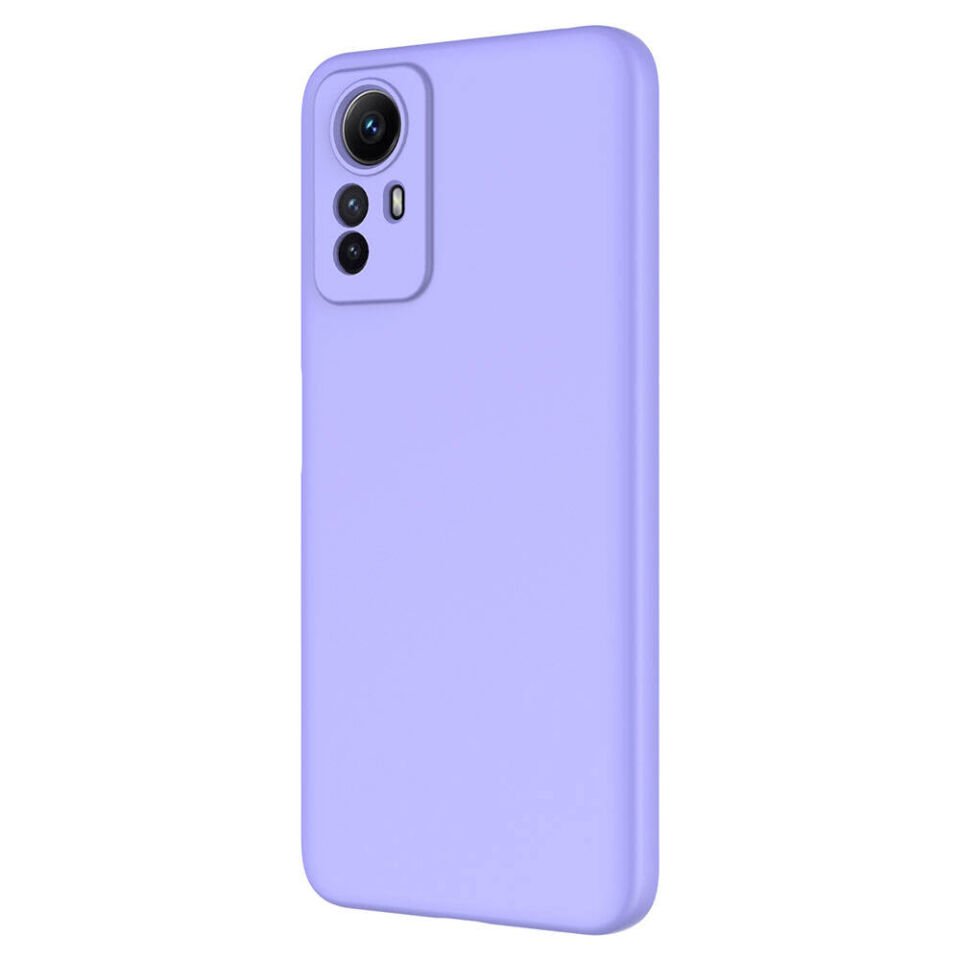 Xiaomi Redmi Note 12S Kılıf Kadife İç Yüzey Yumuşak Dokulu Kamera Korumalı Kapak (MARA) Lila