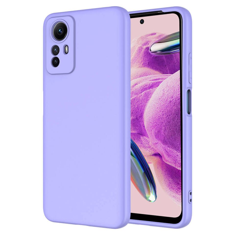 Xiaomi Redmi Note 12S Kılıf Kadife İç Yüzey Yumuşak Dokulu Kamera Korumalı Kapak (MARA) Lila