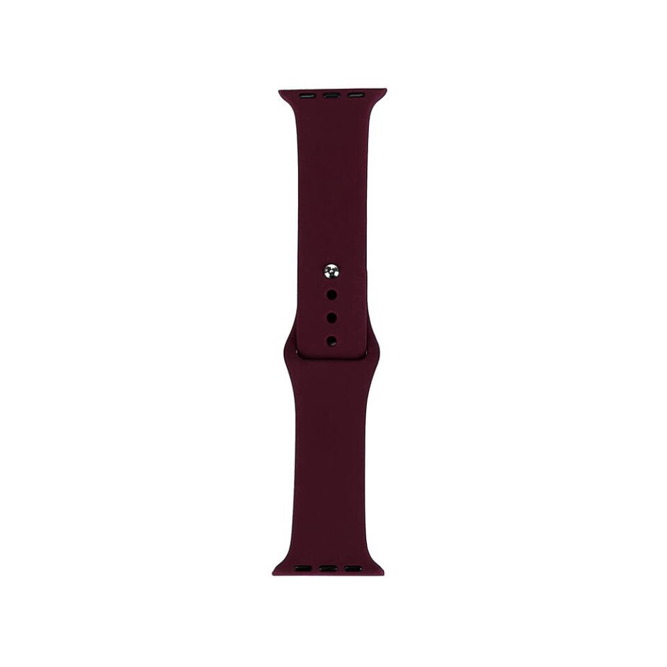 Apple Watch 2/3/4/5/6/7/8/9/se/nike 38mm 40mm 41mm Silikon Kordon Tasarım (band klasik) Red Wine