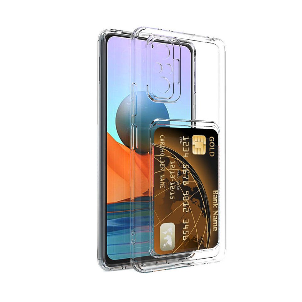 Xiaomi Redmi Note 10 Pro Kılıf Kartlıklı Şeffaf HEPTEKİLETİŞİM Setra Clear Silikon Kapak