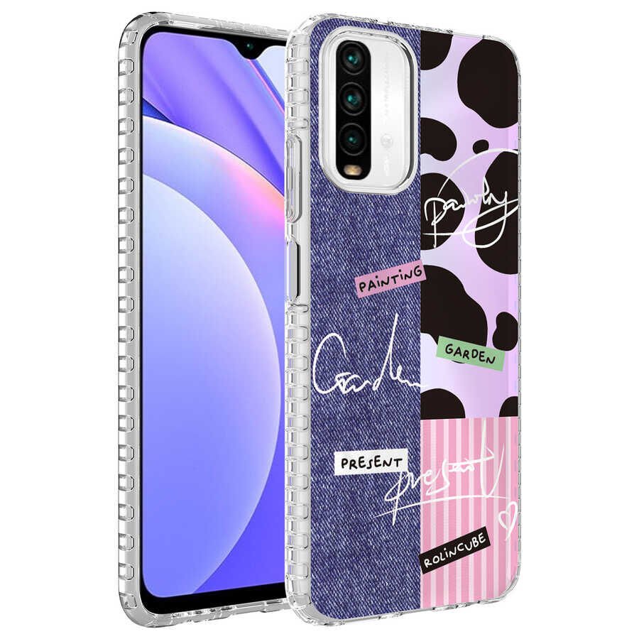 Xiaomi Redmi Note 10S Kılıf Kamera Çıkıntılı Airbag Kenarlı Darbe Emici Desenli Kapak (ELEGANS) NO8