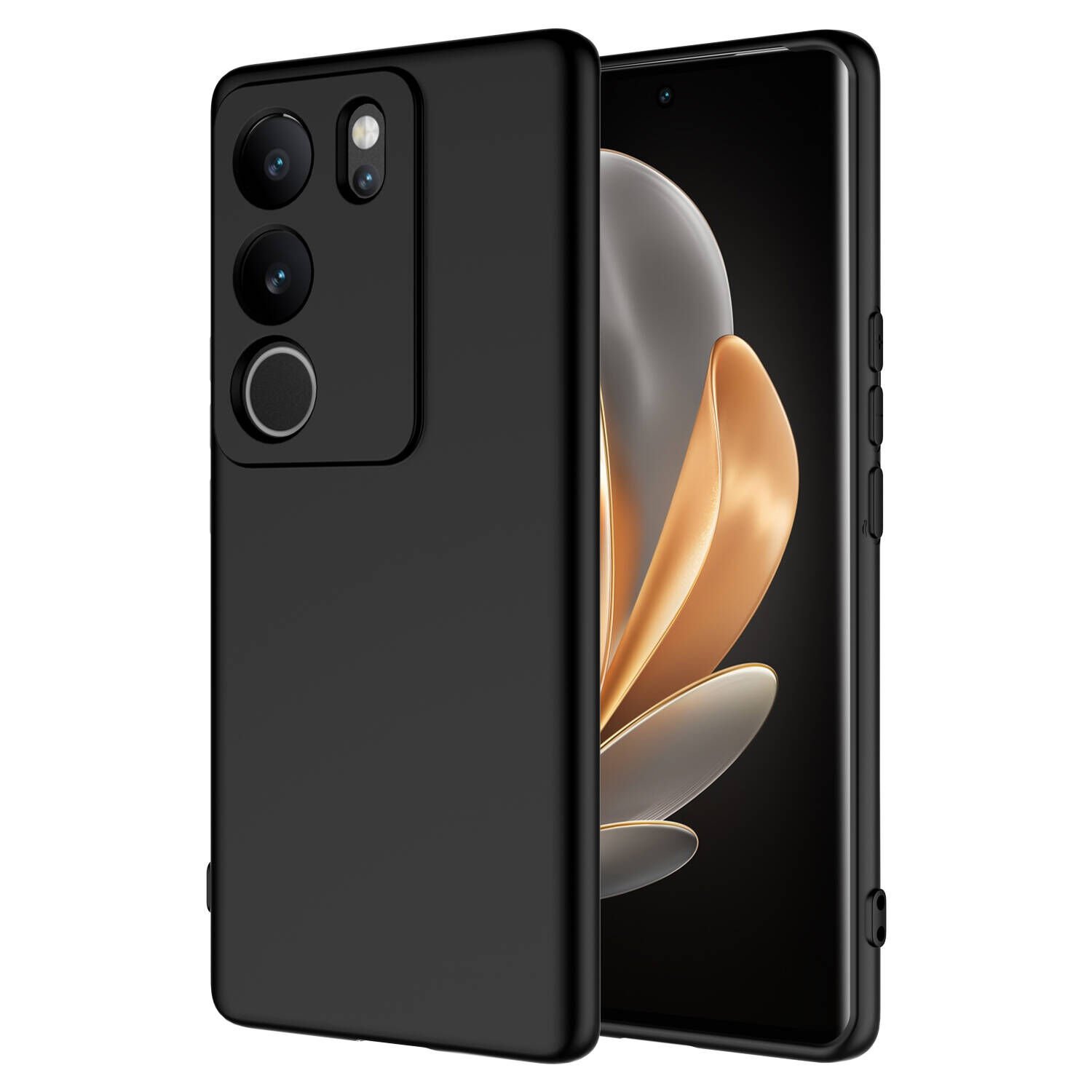 Vivo V29 5G Kılıf Kadife İç Yüzey Yumuşak Dokulu Kamera Korumalı Kapak (MARA) Siyah