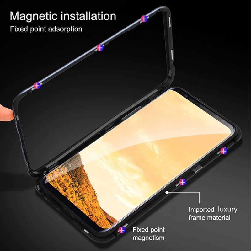 Samsung Galaxy M30 Kılıf HEPTEKİLETİŞİM Devrim Mıknatıslı Cam Kapak