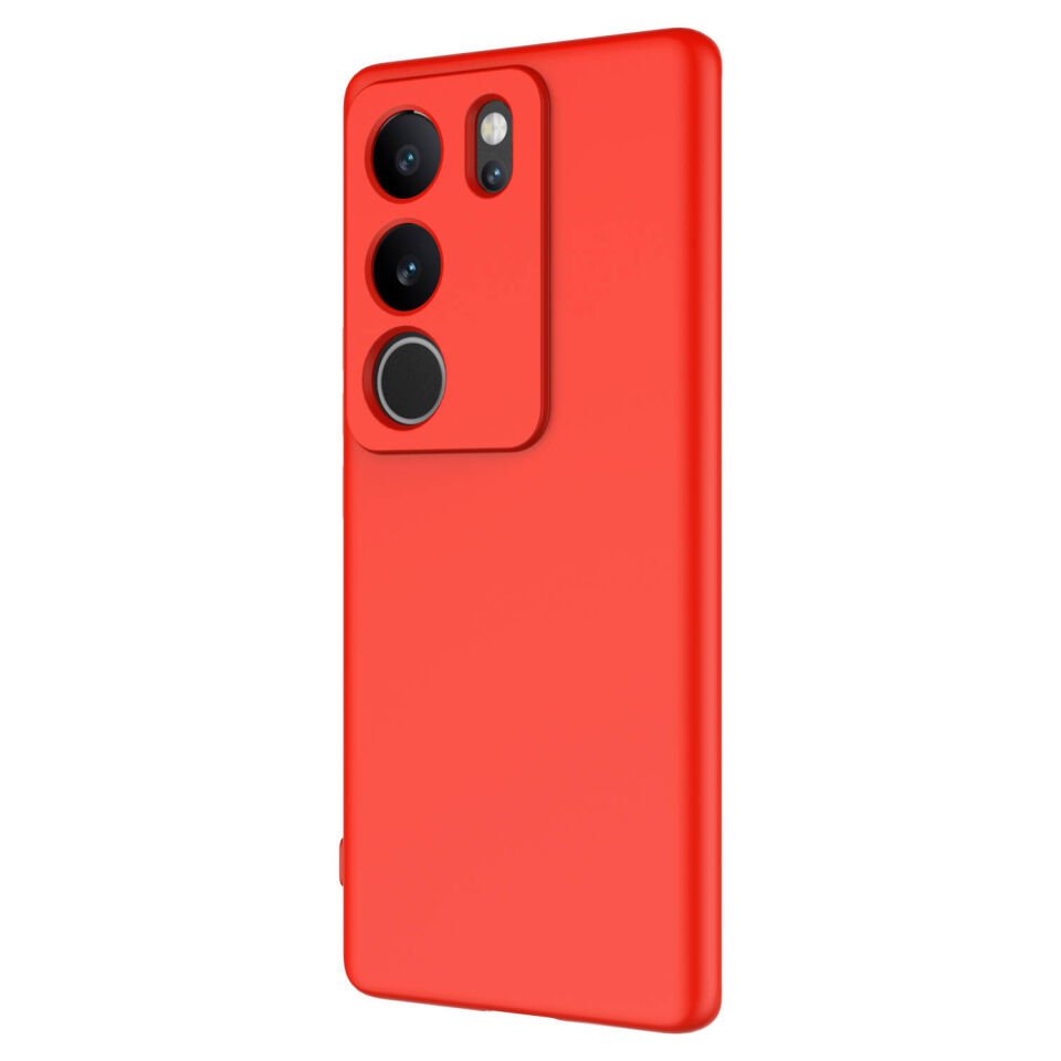 Vivo V29 5G Kılıf Kadife İç Yüzey Yumuşak Dokulu Kamera Korumalı Kapak (MARA) Kırmızı