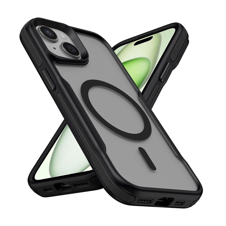 Apple iPhone 14 Pro Kılıf Magsafe Şarj Özellikli Renkli Kenar Airbag Şeritli HEPTEKİLETİŞİM Lamer Kapak