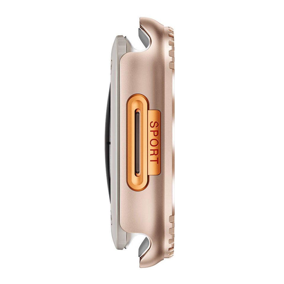 Apple Watch 7 45mm to Apple Watch Ultra 49mm Kasa Dönüştürücü ve Ekran Koruyucu (Gard 33) Rose Gold