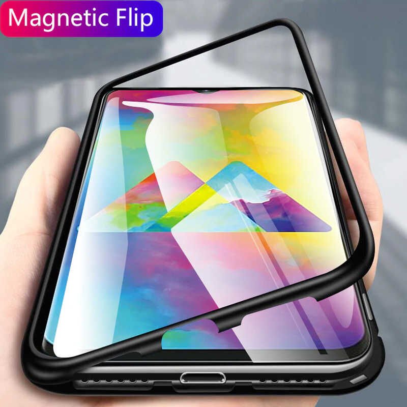 Samsung Galaxy M20 Kılıf HEPTEKİLETİŞİM Devrim Mıknatıslı Cam Kapak
