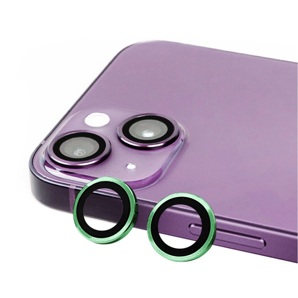 iPhone 15 Plus Kamera Lens Koruyucu Renkli Tasarım Kolay Takma Aparatlı (CL-07) Yeşil