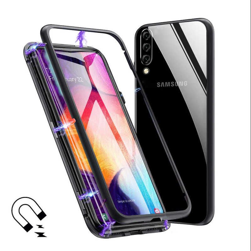 Samsung Galaxy A50 Kılıf HEPTEKİLETİŞİM Devrim Mıknatıslı Cam Kapak