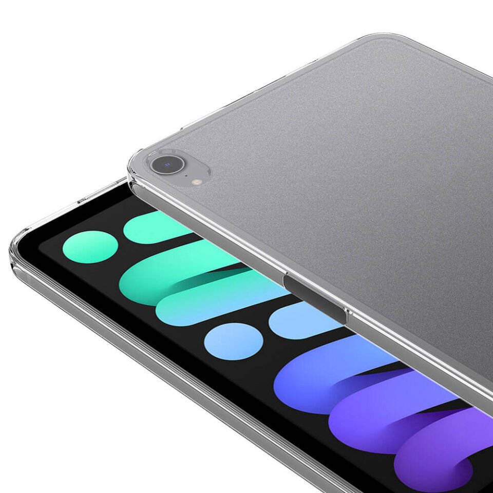 Apple iPad Mini 2021 (6 Nesil) Şeffaf Silikon Tablet Kılıf (T-SÜPER) Renksiz