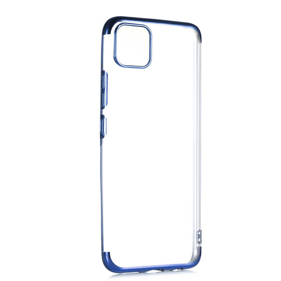 Realme C11 Kılıf Dört Köşe Renkli Lazer Şeffaf Silikon Kapak (GLİTTER) Gri