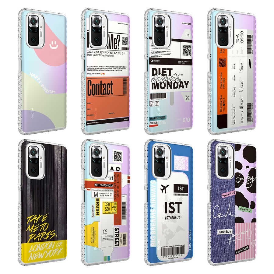 Xiaomi Redmi Note 10 Pro Kılıf Kamera Çıkıntılı Airbag Kenarlı Darbe Emici Desenli Kapak (ELEGANS) NO7