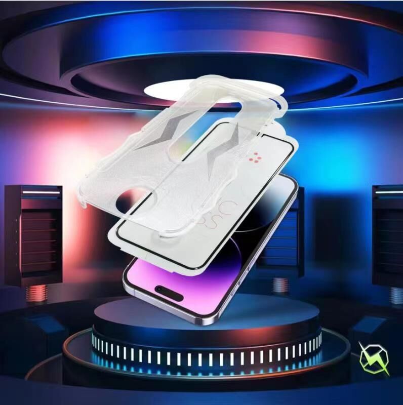 Apple iPhone 14 Pro Max HEPTEKİLETİŞİM Kolay Uygulama Aparatlı 5D Magic Glass Cam Ekran Koruyucu