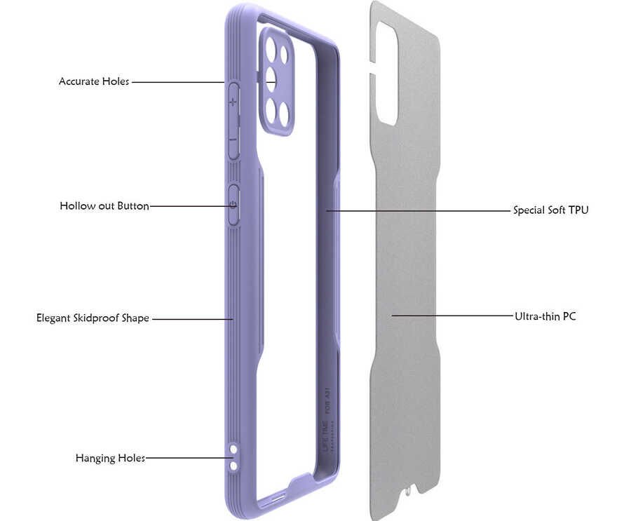 Galaxy A31 Kılıf HEPTEKİLETİŞİM Parfe Kapak