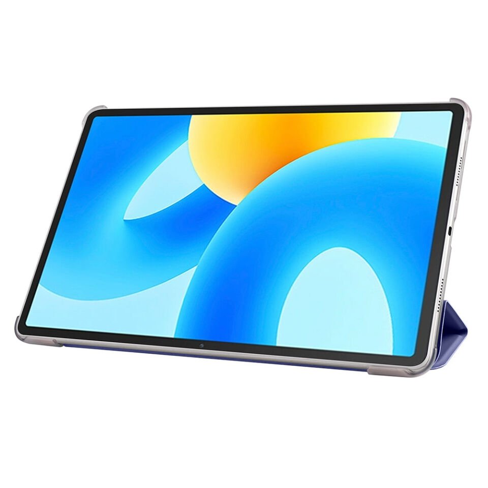 Huawei MatePad 11' 2023 Kılıf Arkası Silikon Pu Deri 360 Koruma (SC.) Lacivert