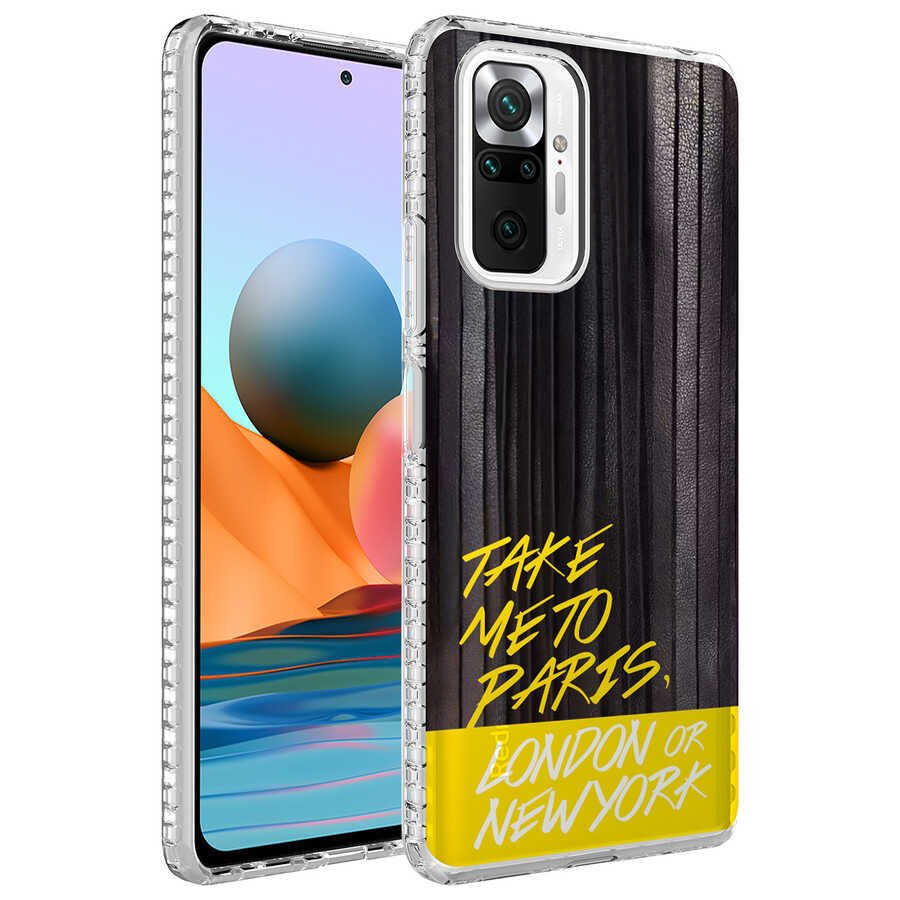 Xiaomi Redmi Note 10 Pro Kılıf Kamera Çıkıntılı Airbag Kenarlı Darbe Emici Desenli Kapak (ELEGANS) NO3