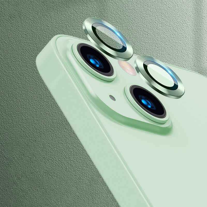 Apple iPhone 13 Mini Kamera Lens Koruyucu Kolay Takma Aparatlı (CL-02) Pembe
