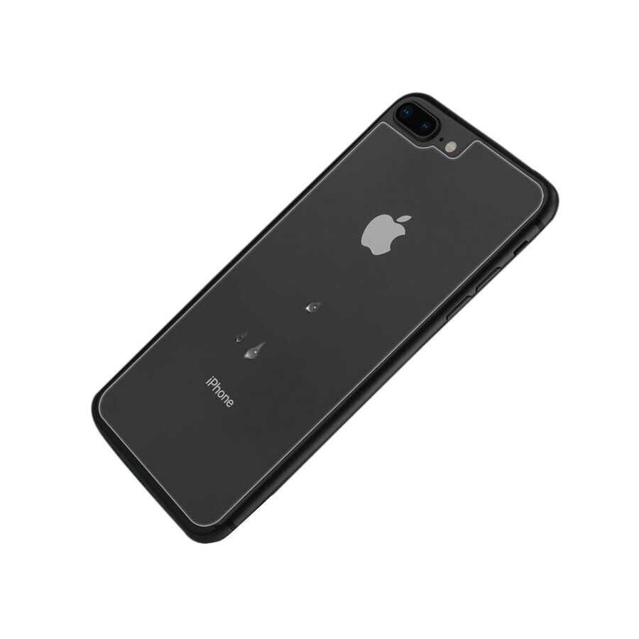 Apple iPhone 8 Plus HEPTEKİLETİŞİM Back Maxi Glass Temperli Cam Arka Koruyucu
