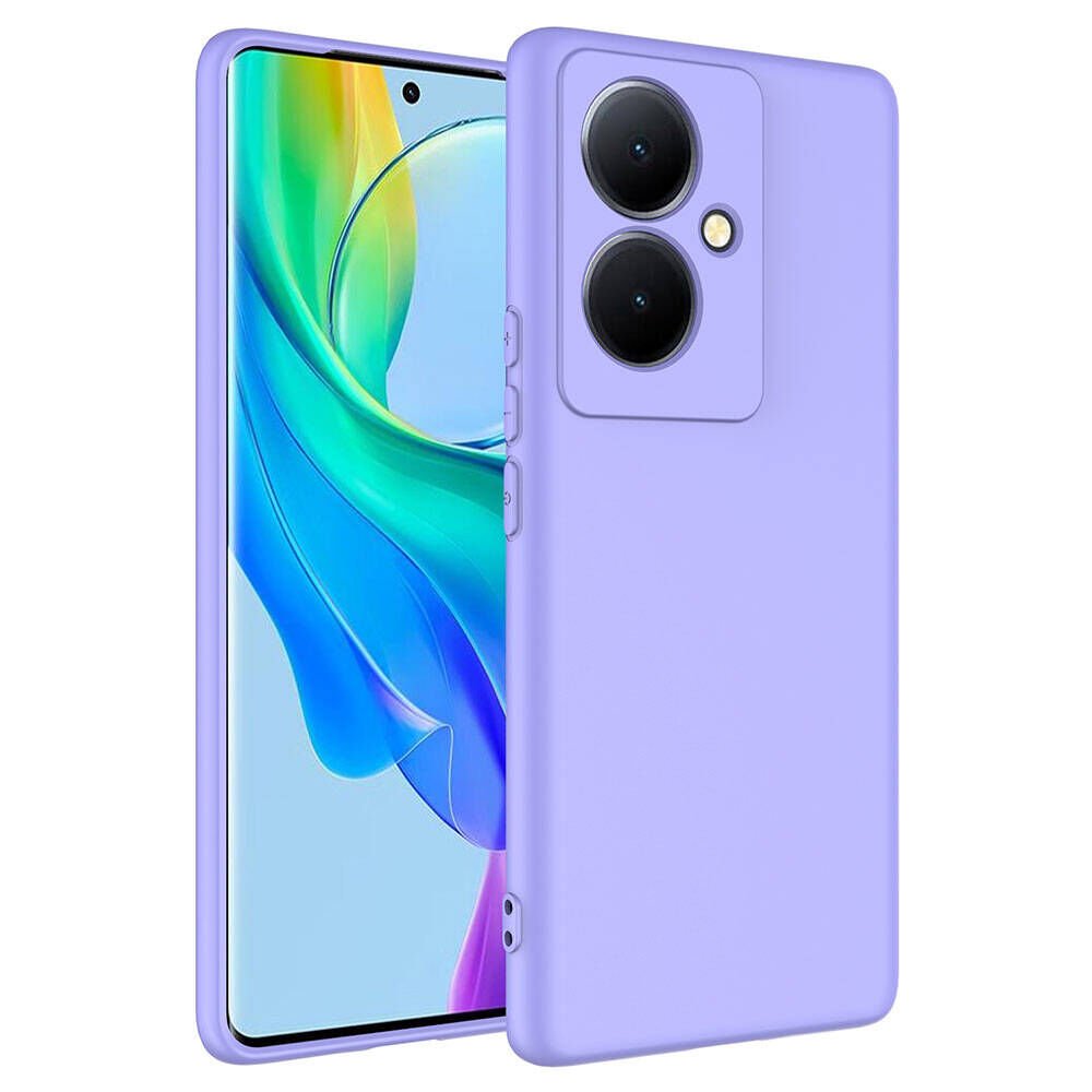 Vivo V29 Lite 5G Kılıf Kadife İç Yüzey Yumuşak Dokulu Kamera Korumalı Kapak (MARA) Lila