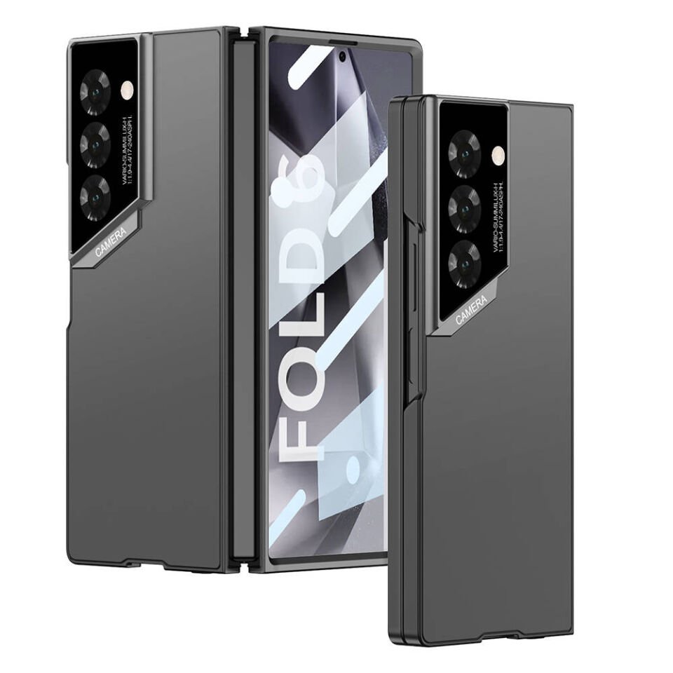 Samsung Galaxy Z Fold 6 Kılıf Ultra İnce Kamera Korumalı Sert Rubber Kapak (3. Seri Procase) Siyah