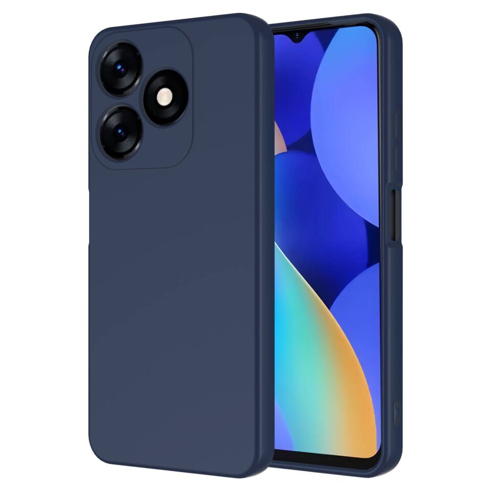 Tecno Spark 10C Kılıf Kadife İç Yüzey Yumuşak Dokulu Kamera Korumalı Kapak (MARA) Lacivert