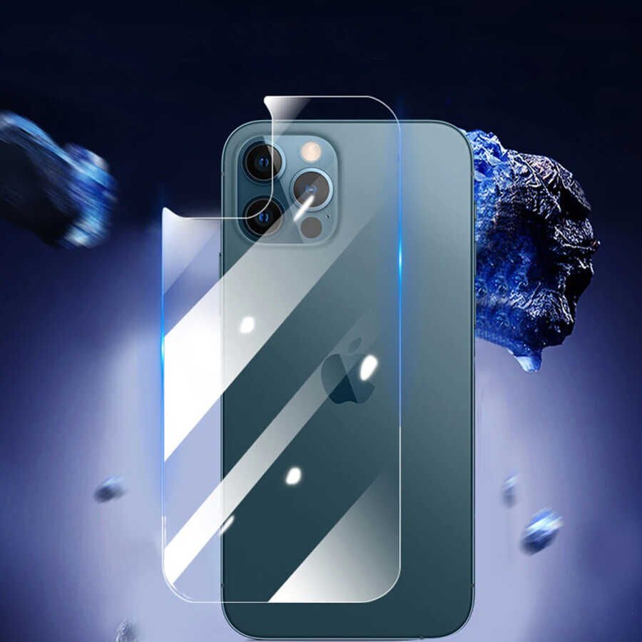 Apple iPhone 13 Pro Max HEPTEKİLETİŞİM Back Maxi Glass Temperli Cam Arka Koruyucu