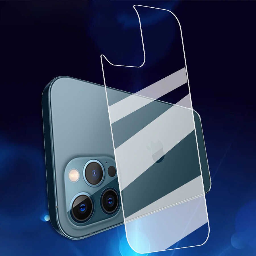 Apple iPhone 13 Pro Max HEPTEKİLETİŞİM Back Maxi Glass Temperli Cam Arka Koruyucu