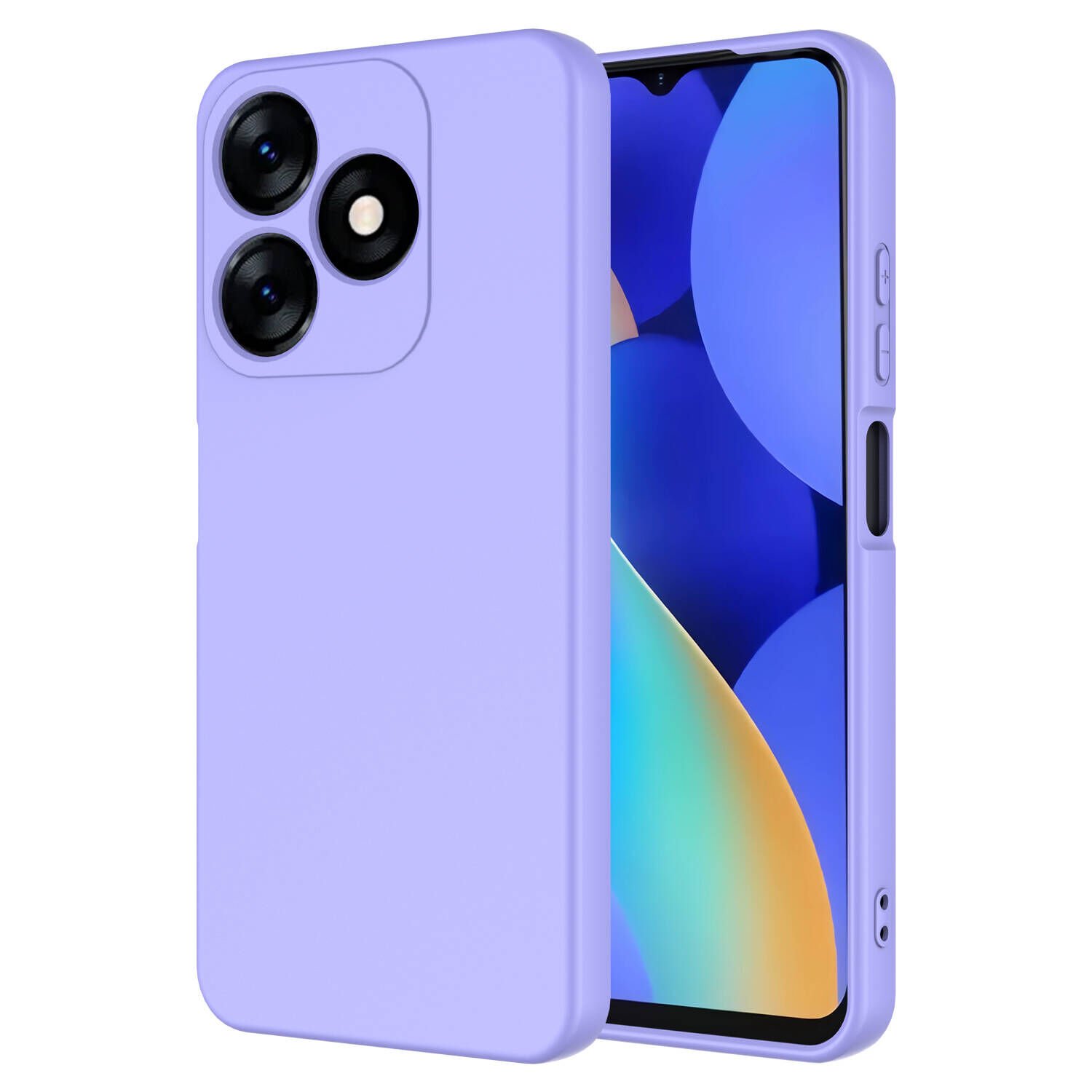 Tecno Spark 10C Kılıf Kadife İç Yüzey Yumuşak Dokulu Kamera Korumalı Kapak (MARA) Lila