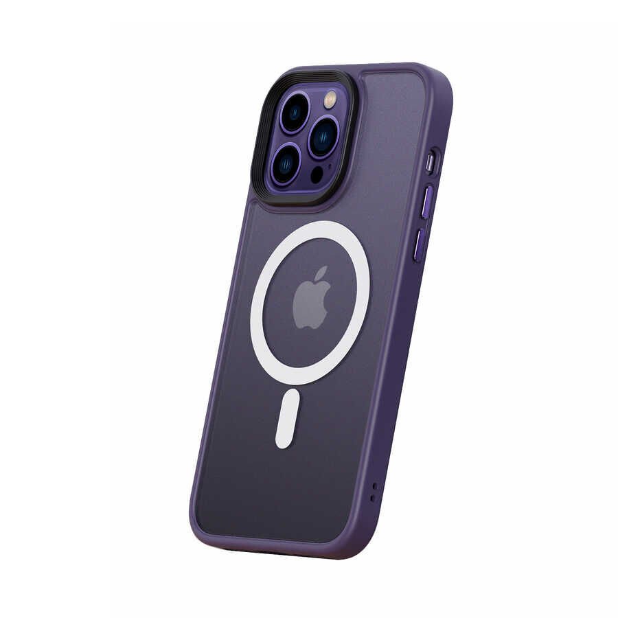 Apple iPhone 14 Pro Max  Kılıf Wireless Şarj Özellikli HEPTEKİLETİŞİM Hibrit Magsafe Kapak