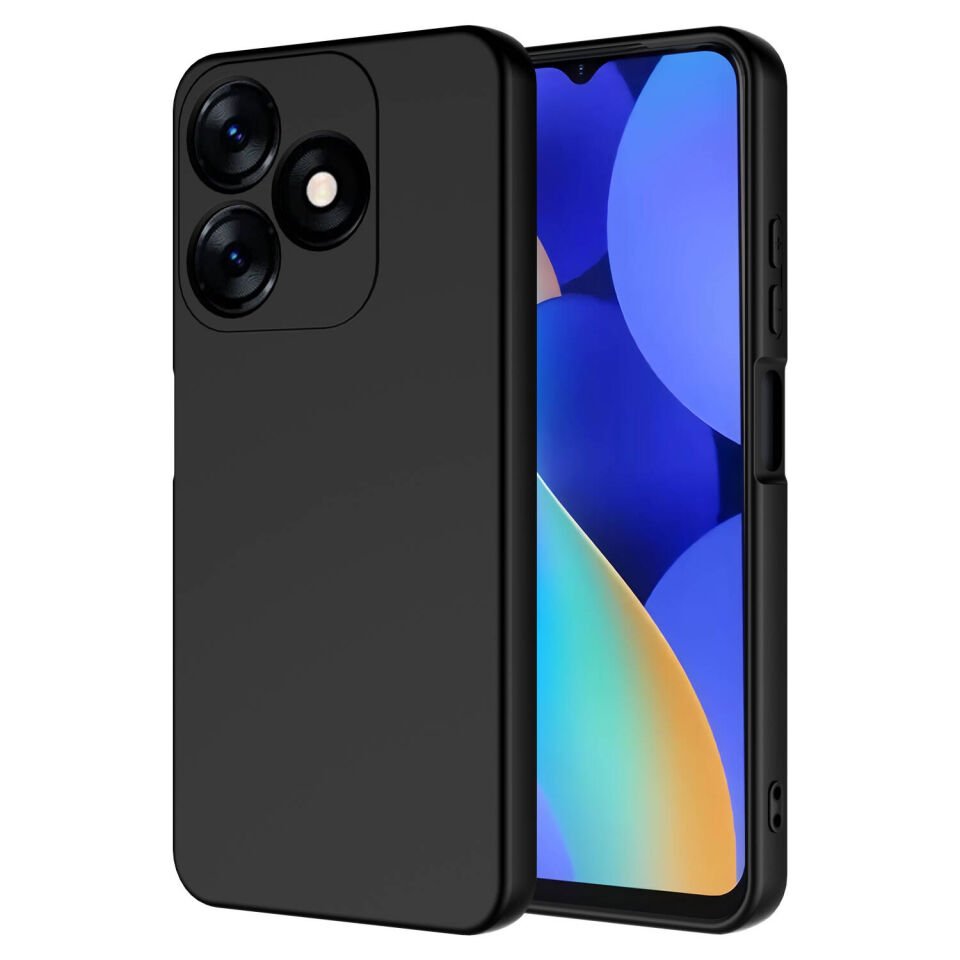 Tecno Spark 10 4G Kılıf Kadife İç Yüzey Yumuşak Dokulu Kamera Korumalı Kapak (MARA) Siyah