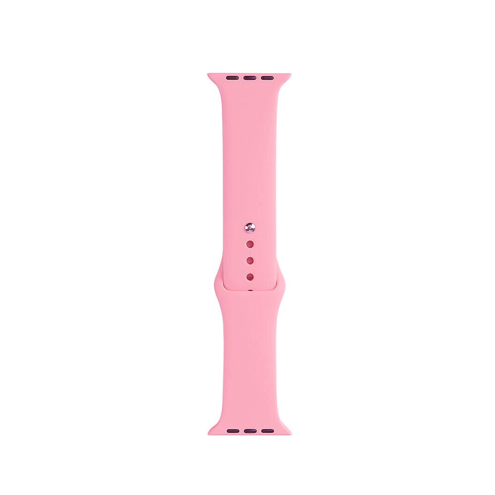 Apple Watch 2/3/4/5/6/7/8/9/se/nike 38mm 40mm 41mm Silikon Kordon Tasarım (band klasik) Pembe