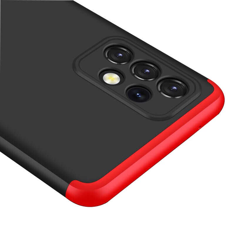 Samsung Galaxy A32 4G Kılıf 360 Tam Koruma Ön Ve Arka Sert Mika Kapak Orjinal Ays Gkk Kapak Mavi