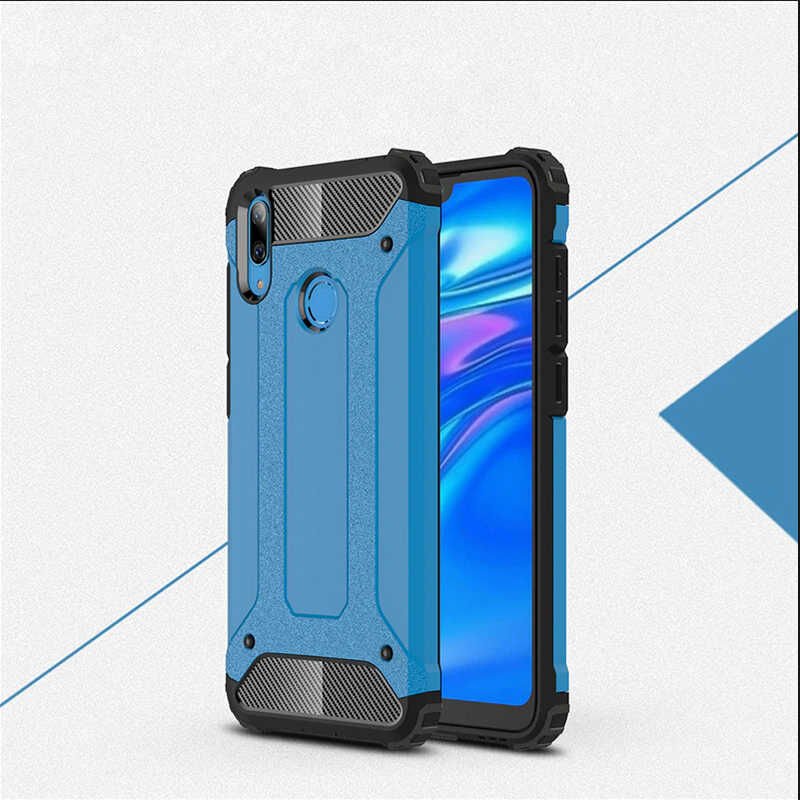 Huawei Y7 Prime 2019 Kılıf Armor Köşe Korumalı Çift Katman Tank Zırh Kapak (CRASH) Gold