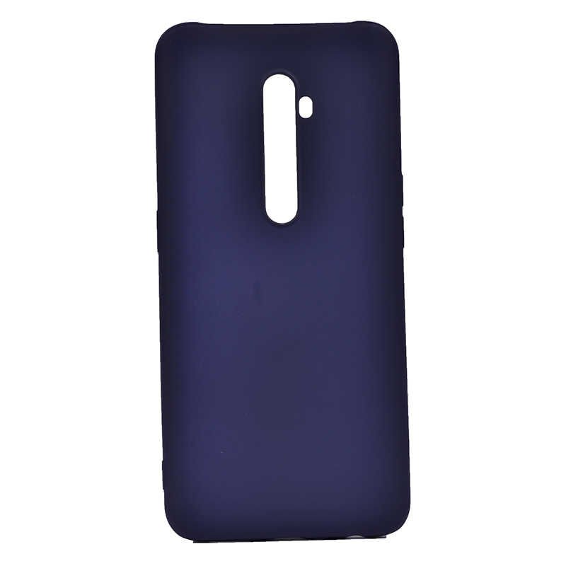 Oppo Reno 2 Kılıf Yumuşak Dokulu Soft Esnek İnce Mat Renkli Silikon Kapak (PREMİER) Gold