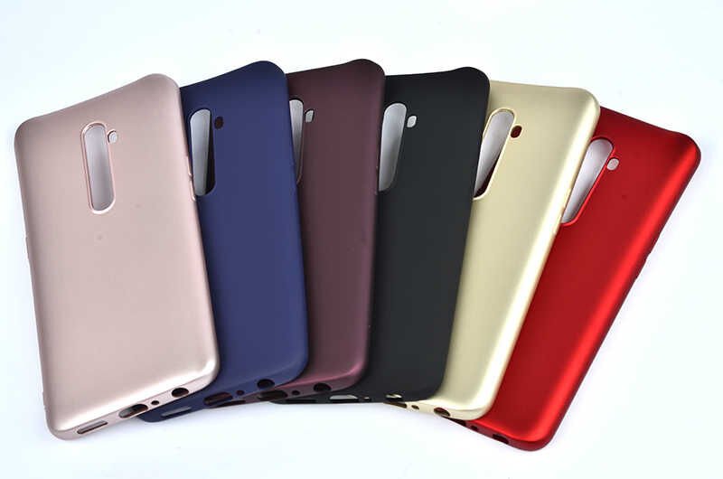 Oppo Reno 2 Kılıf Yumuşak Dokulu Soft Esnek İnce Mat Renkli Silikon Kapak (PREMİER) Gold