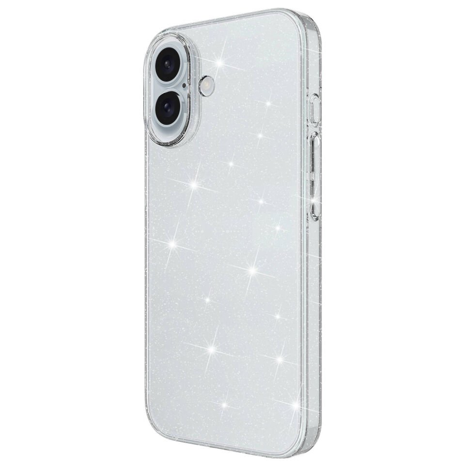 Apple iPhone 16 Plus Kılıf Parlayan Simli Şeffaf HEPTEKİLETİŞİM Redos Kapak