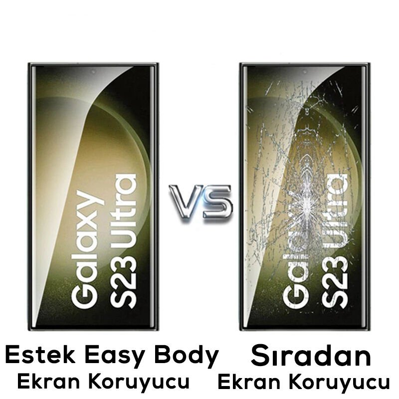 Samsung Galaxy S23 Ultra HEPTEKİLETİŞİM Hizalama Aparatlı Estek Easy Body Ekran Koruyucu
