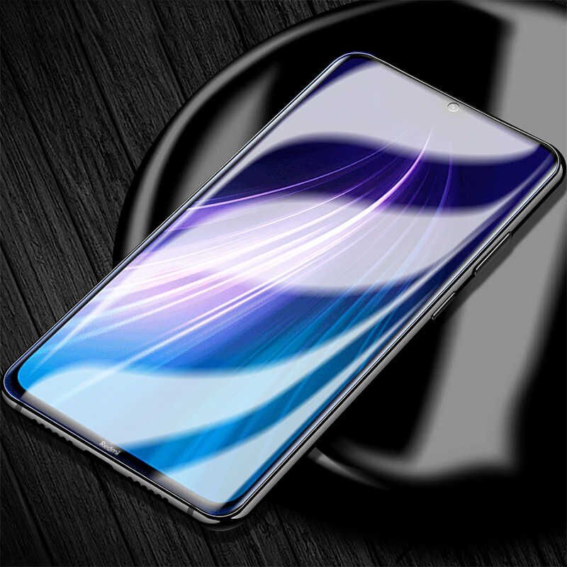 Xiaomi Redmi Note 8 HEPTEKİLETİŞİM Kenarları Kırılmaya Dayanıklı Cam Ekran Koruyucu