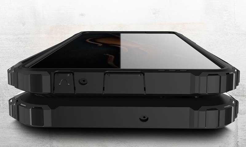 Huawei P30 Lite Kılıf Armor Köşe Korumalı Çift Katman Tank Zırh Kapak (CRASH) Siyah
