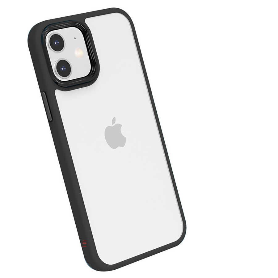 Apple iPhone 11 Kılıf Kamera Çıkıntılı Yumuşak Transparan Dokulu Silikon Kapak (CANN) Siyah