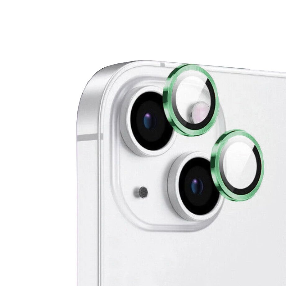 iPhone 15 Safir Kamera Lens Koruyucu (KOLAY TAKMA APARATLI) CL-12 Yeşil