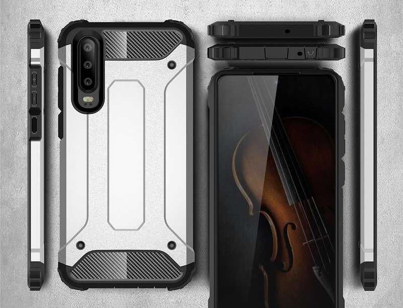 Huawei P30 Lite Kılıf Armor Köşe Korumalı Çift Katman Tank Zırh Kapak (CRASH) Kırmızı