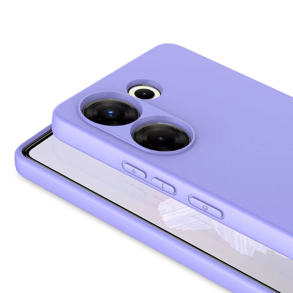 Tecno Camon 20 Pro 4G Kılıf Kadife İç Yüzey Yumuşak Dokulu Kamera Korumalı Kapak (MARA) Kırmızı