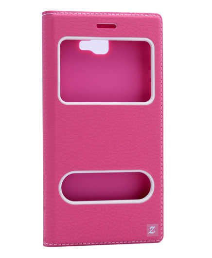 Samsung Galaxy J5 Prime Kapaklı Kılıf Mıknatıslı 360 Tam Korumalı (DOLCE) Pembe Koyu